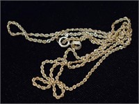 14kt Gold Rope Chain Necklace - 2.326 Grams