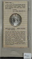 1883-O  Morgan Dollar   "Tidy House Package"