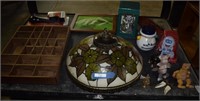 Wooden Wall Shelf for Miniatures, Glass