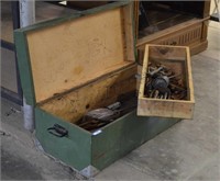 Wooden Toolbox w/ Hand Tools