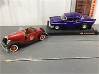 57 Chevy, Ford toy cars