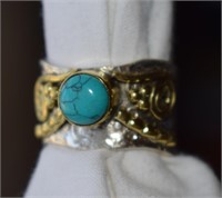 Sterling Silver Ring w/ Turquoise Sz7