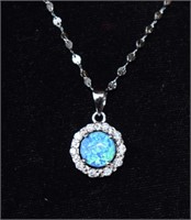 Sterling Silver Necklace w/ Opal