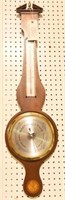 German inlaid banjo style weather barometer 36"