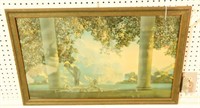 Framed Maxfield Parrish print (33” x 21”)