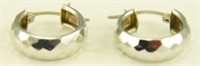Pair of marked 14kt white gold earrings