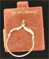 Marked 14kt yellow gold pendant
