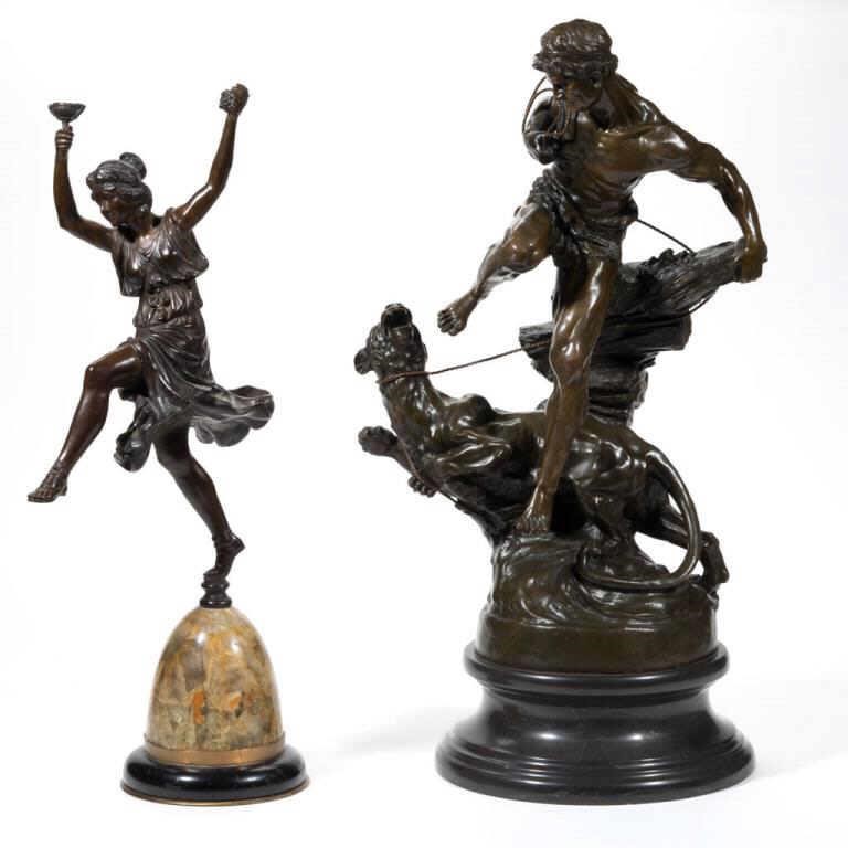 Selection of American and Continental bronze sculptures