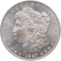 $1 1887/6 PCGS MS65 DMPL