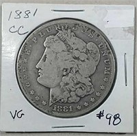 1881-CC  Morgan Dollar  VG