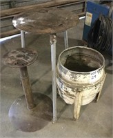 Lot of (2) Iron Stands/Table
