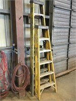 Lot of (2) Fiberglass Ladders