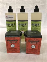 5 items: (3) Meyers clean days dish soap. 16oz.