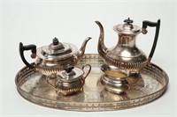 Sheffield Silver-Plate Tea & Coffee Set, 5 Pcs.