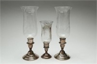 Vintage Hurricanes, Etched Glass & Weighted Silver