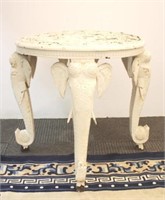 Anglo-Indian Elephant Head Table, Carved & Painted