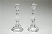 Tiffany & Co. Crystal Candlesticks, Pair