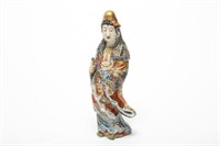 Japanese Satsuma Guanyin Pottery Figurine