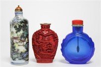 Chinese Snuff Bottles, Group of 3
