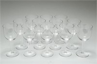 Tiffany Crystal Red Wine Glasses, "Hampton," 12