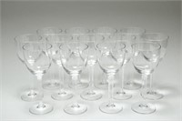 Tiffany Crystal White Wine Glasses, "Hampton," 13