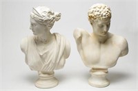 Hermes & Artemis Busts, after Ancient Greece