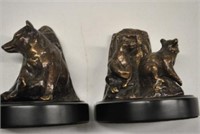 Bronze Bear Sculpture Bookends