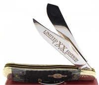 Case XX Dark Black Rough Jigged Bone Trapper Knife