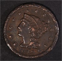 1849 LARGE CENT, AU BETTER DATE W RIM ISSUES &