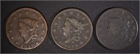 1817, 18 & 26 LARGE CENTS VG