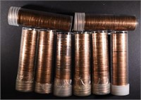 3-1954-S & 5-55-D BU LINCOLN CENT ROLLS