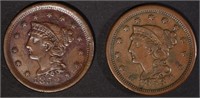 VF/XF LARGE CENTS: 1852 & 1853