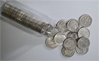 Roll of 52 Roosevelt 90% Silver Dimes