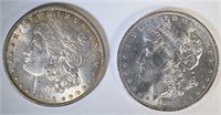1884-O & 1896 MORGAN DOLLARS CHOICE BU+