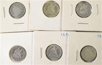 6-SEATED DIMES SOME BETTER DATES INCLUDED