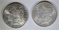 1881-S & 1885-O CH BU MORGAN DOLLARS