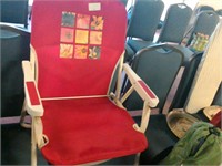 Red flower beach chair