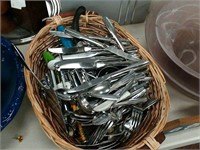 Basket of silverware