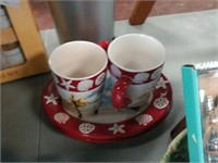 Brighten the season mugs with plates