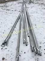 13 pieces of 2" aluminum irrigation pipe