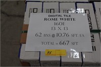 Digital Tile - Rome White 160E - 62 BOXES W/