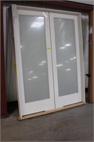 Reeb 60x80 Int. Prehung Frosted Glass Double