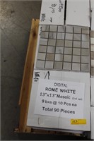 Digital Tile - Rome White Mosaic - 9 BOXES W/ 10