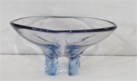 Vintage Czech. Art Glass Center Bowl With Label