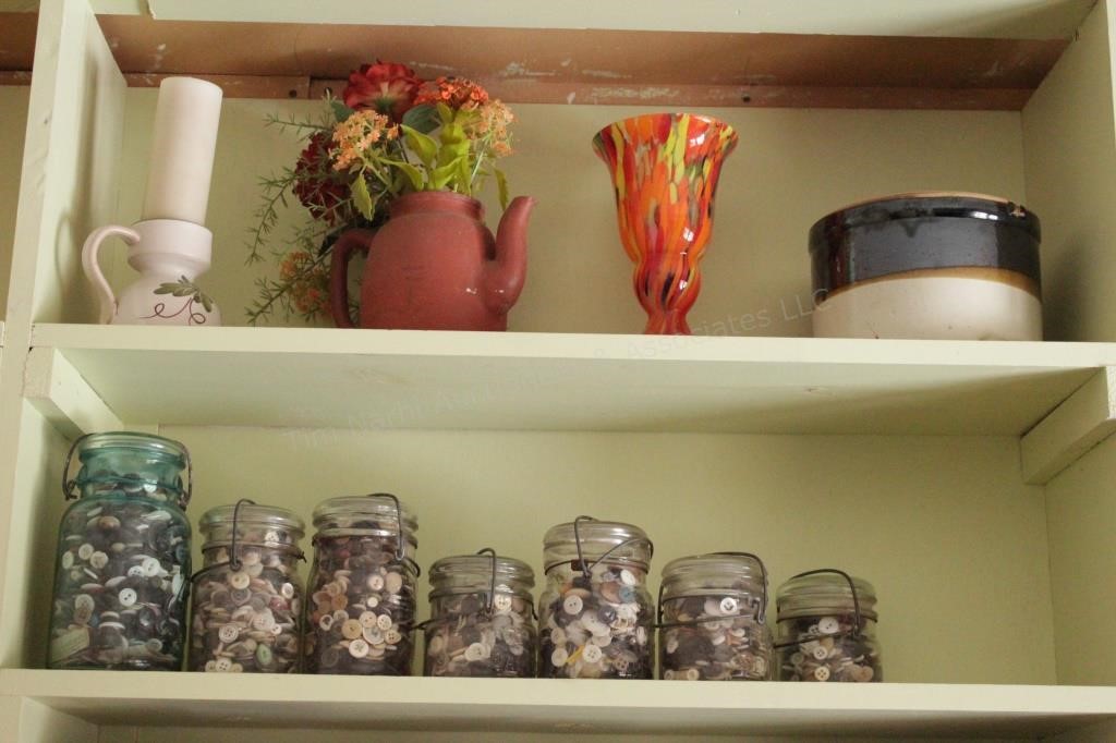 Jars of Buttons and Pottery