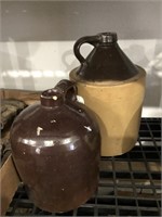 TWO (2) STONEWARE JUGS ~ SOME CHIPS