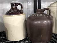 TWO (2) STONE JUGS ~ ONE HAS SOME CHIPS