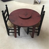 Table with Lazy Susan & chairs