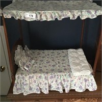 Hand Made 4 Poster Canopy Doll Bed-1995