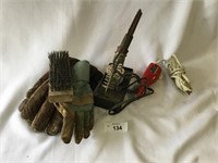 2 Soldering Irons,Gloves,Wire Brush